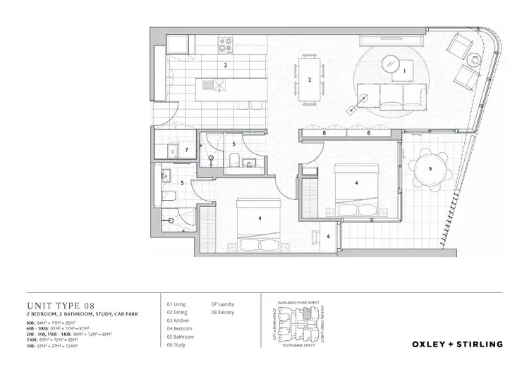 Floorplan of Homely apartment listing, 1008/9 Christie Street, South Brisbane QLD 4101