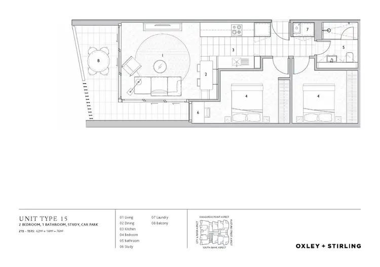 Floorplan of Homely apartment listing, 515/9 Christie Street, South Brisbane QLD 4101