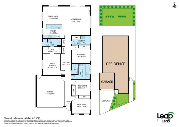 Floorplan of Homely house listing, 21 Alcantara Boulevard, Wallan VIC 3756
