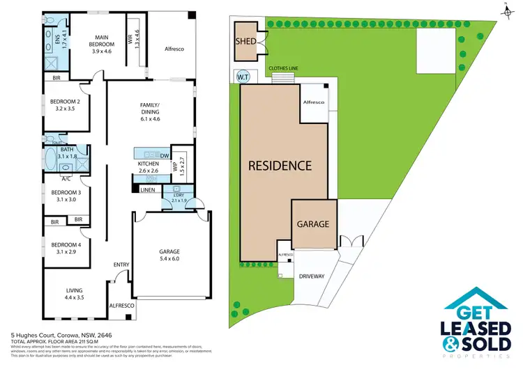 Floorplan of Homely house listing, 5 Hughes Crt, Corowa NSW 2646
