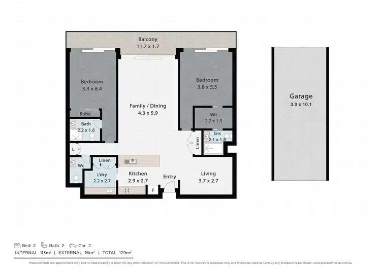 Floorplan of Homely apartment listing, 2203/2 Activa Way, Hope Island QLD 4212