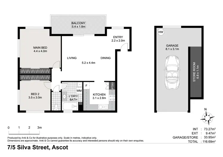 Floorplan of Homely unit listing, 7/5 Silva Street, Ascot QLD 4007