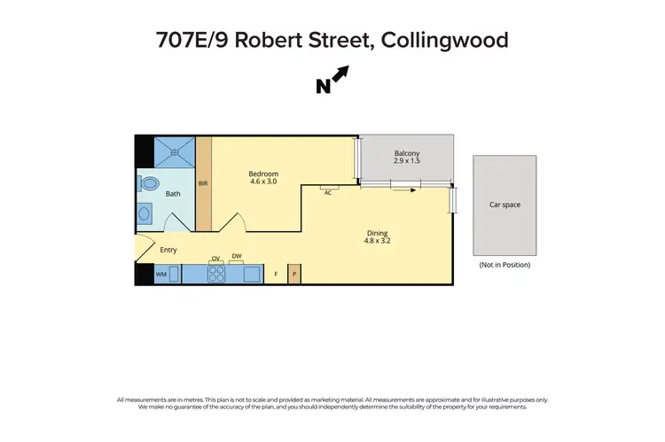 Floorplan of Homely apartment listing, 707E/9 Robert Street, Collingwood VIC 3066