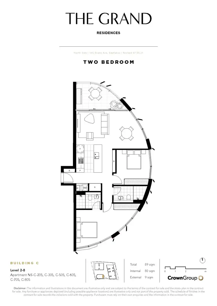 Floorplan of Homely apartment listing, C605/16C Evans Avenue, Eastlakes NSW 2018