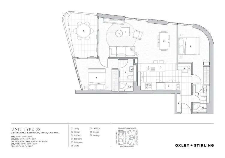 Floorplan of Homely apartment listing, 1305/9 Christie Street, South Brisbane QLD 4101