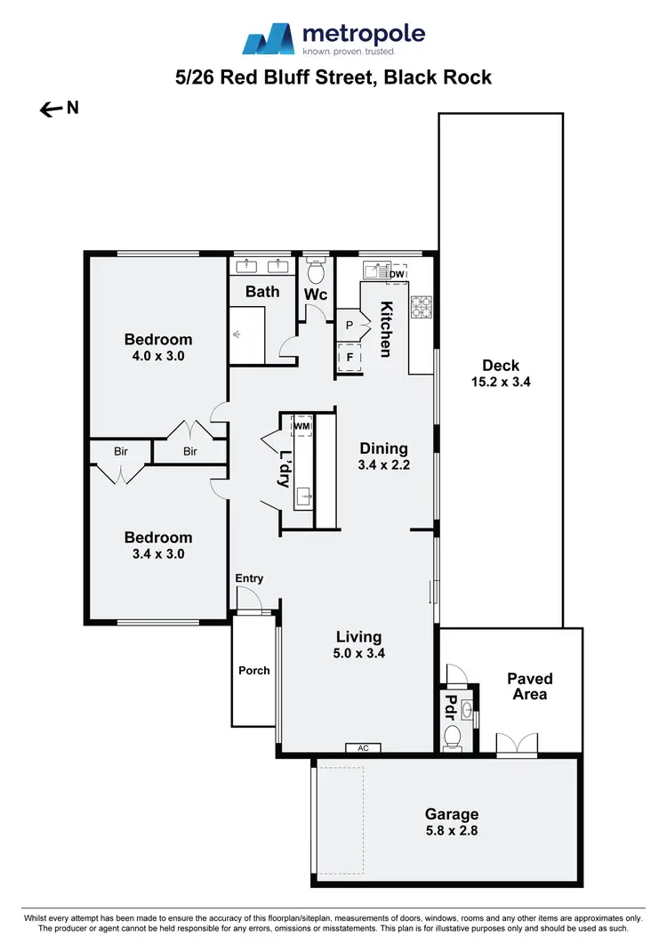 Floorplan of Homely villa listing, 5/26 Red Bluff Street, Black Rock VIC 3193