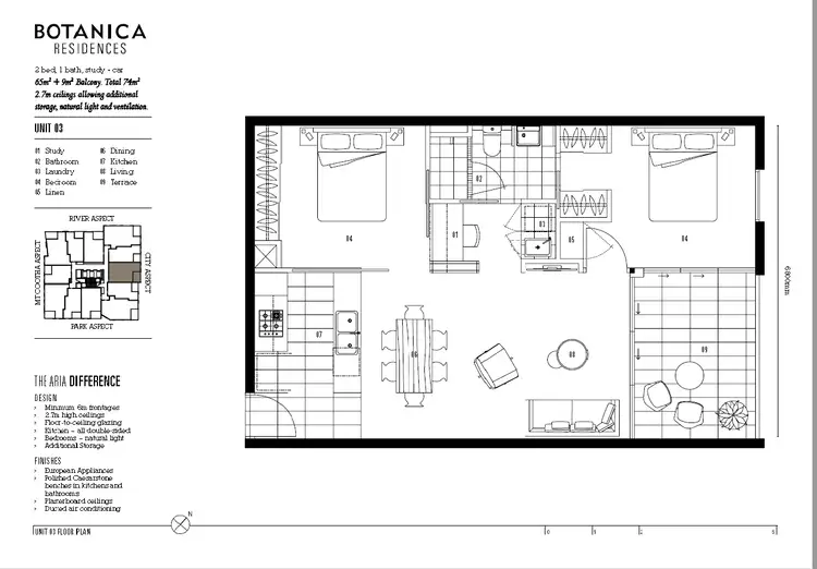 Floorplan of Homely apartment listing, 1903/4 Edmondstone Street, South Brisbane QLD 4101