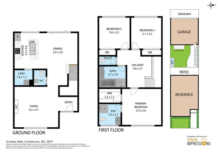 Floorplan of Homely townhouse listing, 11 Aviara Walk, Cranbourne West VIC 3977