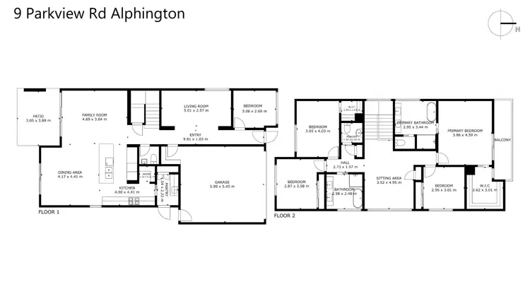 Floorplan of Homely house listing, 9 Parkview Road, Alphington VIC 3078