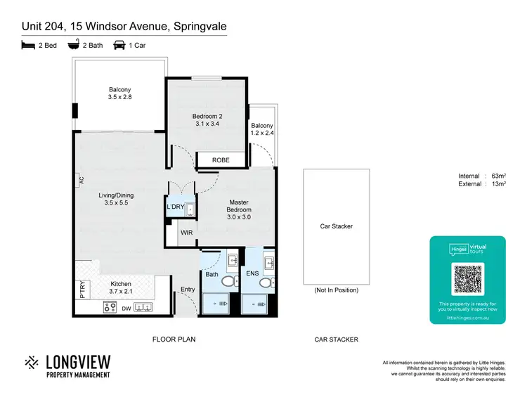 Floorplan of Homely apartment listing, 204/15 Windsor Avenue, Springvale VIC 3171