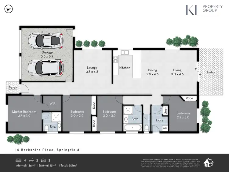 Floorplan of Homely house listing, 15 Berkshire Place, Springfield Lakes QLD 4300