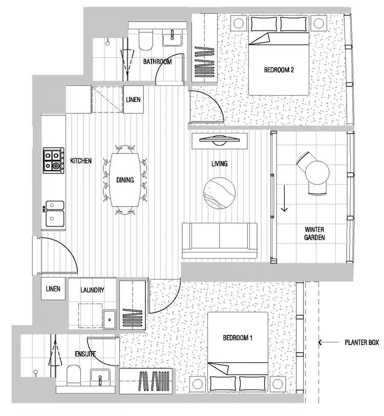 Floorplan of Homely apartment listing, 303/628 Flinders Street, Docklands VIC 3008
