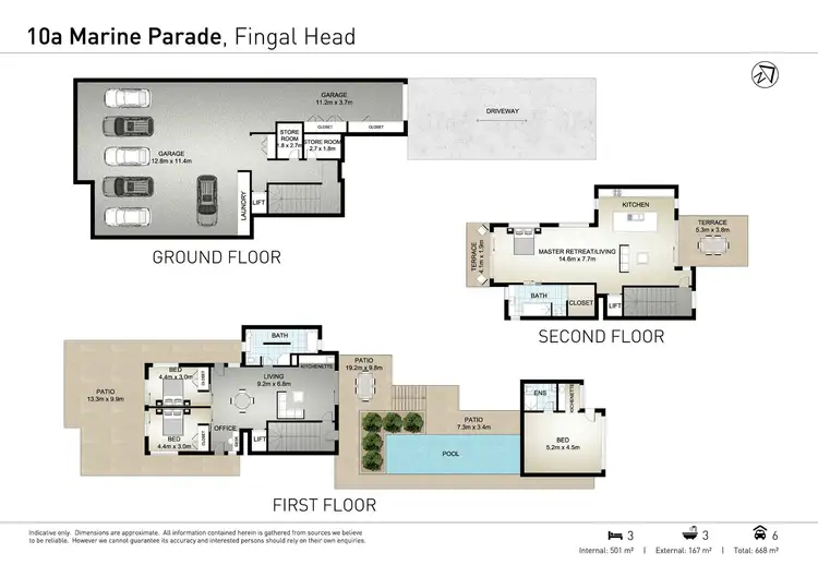 Floorplan of Homely house listing, 10a Marine Pde, Fingal Head NSW 2487