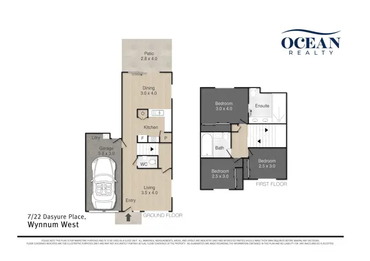 Floorplan of Homely house listing, 7/22 Dasyure Place, Wynnum West QLD 4178