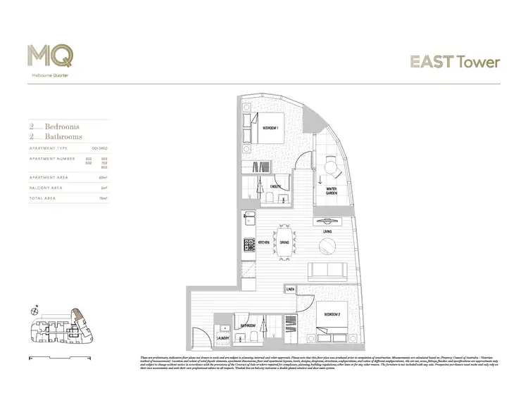 Floorplan of Homely apartment listing, 502/628 Flinders Street, Docklands VIC 3008