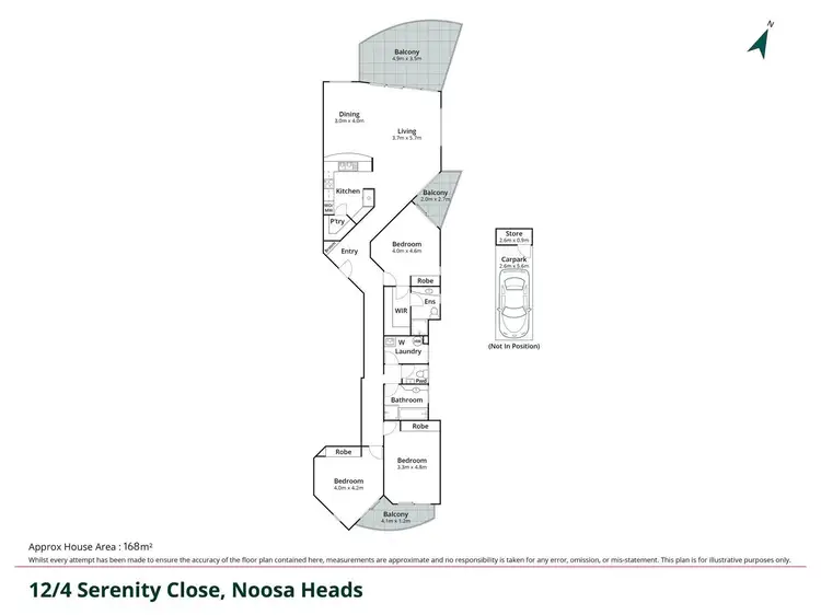 Floorplan of Homely apartment listing, 12/2-4 Serenity Close, Noosa Heads QLD 4567