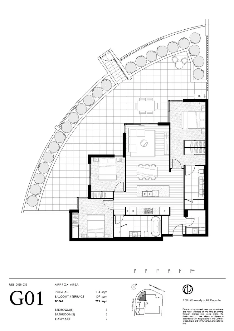Floorplan of Homely apartment listing, G01/1 Mitcham Road, Donvale VIC 3111