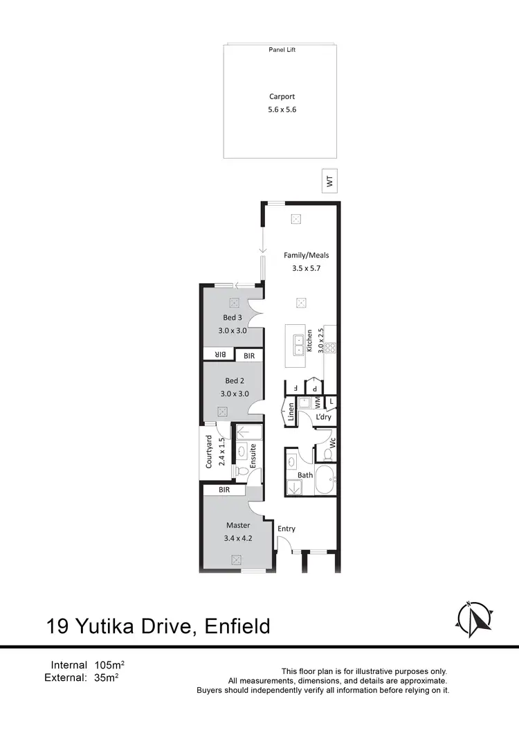 Floorplan of Homely house listing, 19 Yutika Drive, Enfield SA 5085