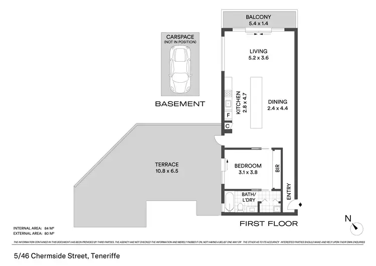 Floorplan of Homely apartment listing, 5/46 Chermside, Teneriffe QLD 4005