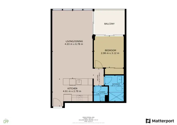 Floorplan of Homely apartment listing, 229/39 Benjamin Way, Belconnen ACT 2617
