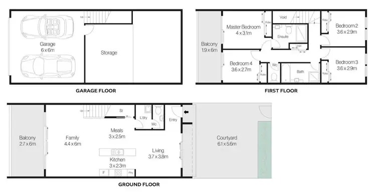 Floorplan of Homely townhouse listing, 66 Plimsoll Drive, Casey ACT 2913