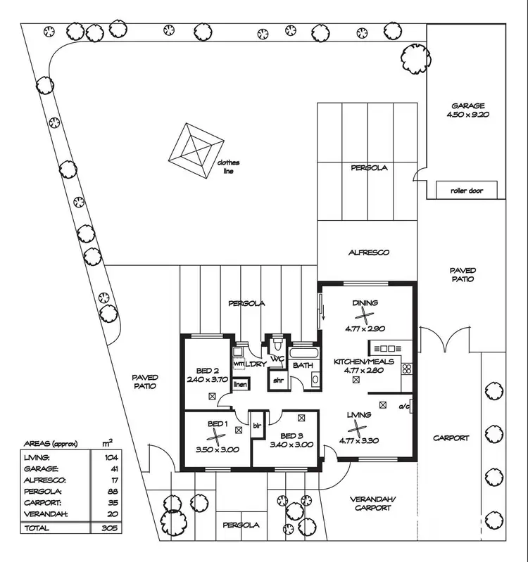 Floorplan of Homely house listing, 20 Redford Court, Paralowie SA 5108