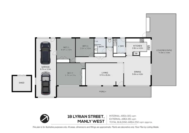 Floorplan of Homely house listing, 18 Lyrian Street, Manly West QLD 4179