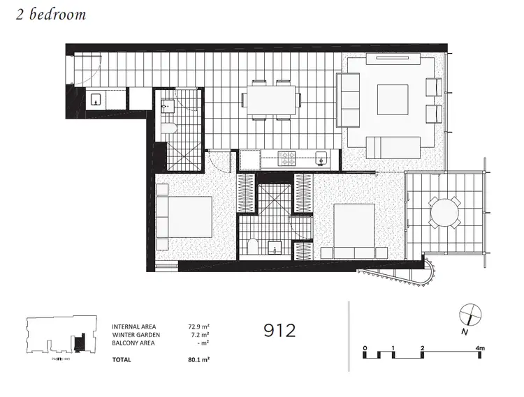 Floorplan of Homely apartment listing, 912/211 Pacific Highway, North Sydney NSW 2060