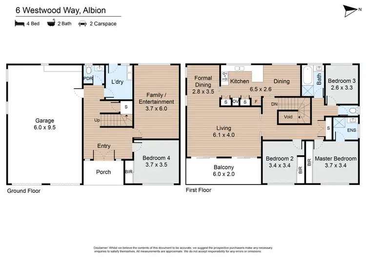 Floorplan of Homely house listing, 6 Westwood Way, Albion VIC 3020