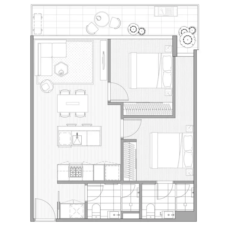 Floorplan of Homely apartment listing, 304/130 Dudley Street, West Melbourne VIC 3003
