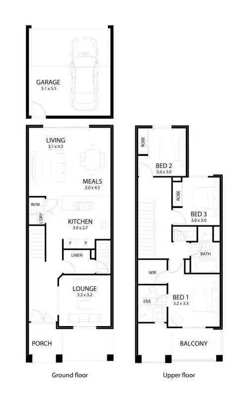 Floorplan of Homely townhouse listing, 61 Nolan Place, Munno Para West SA 5115
