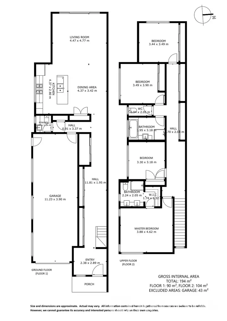 Floorplan of Homely townhouse listing, 39 Morello Circle, Doncaster East VIC 3109