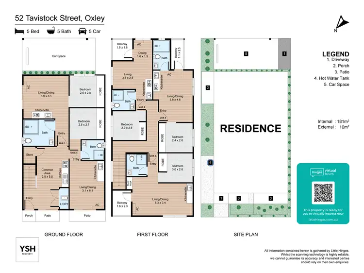 Floorplan of Homely block of units listing, 52 Tavistock St, Oxley QLD 4075
