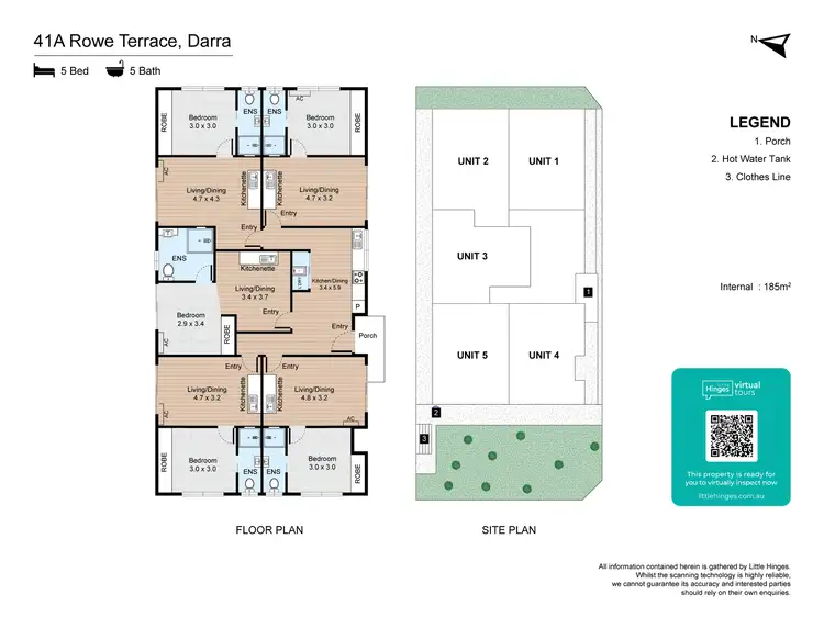 Floorplan of Homely block of units listing, 41a Rowe Tce, Darra QLD 4076