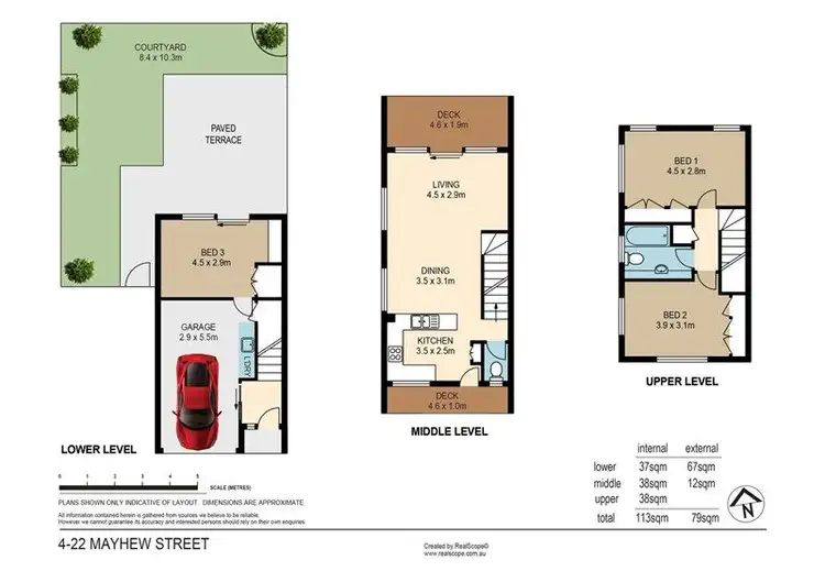 Floorplan of Homely townhouse listing, 4/22 Mayhew Street, Sherwood QLD 4075