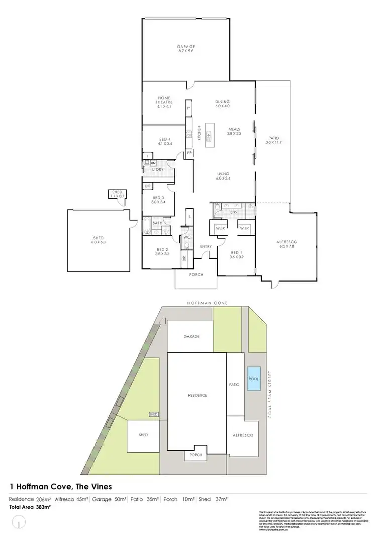 Floorplan of Homely house listing, 1 Hoffman Cove, The Vines WA 6069