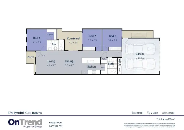 Floorplan of Homely terrace listing, 174 Tyndall Circuit, Banya QLD 4551