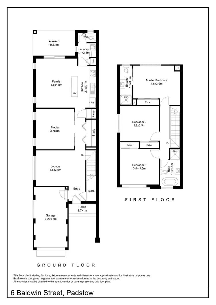 Floorplan of Homely semi-detached listing, 6 Baldwin Street, Padstow NSW 2211