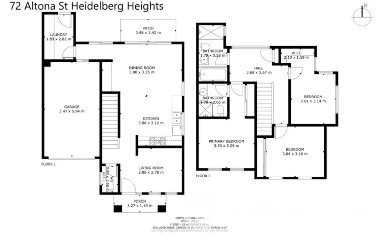 Floorplan of Homely house listing, 72 Altona Street, Heidelberg Heights VIC 3081