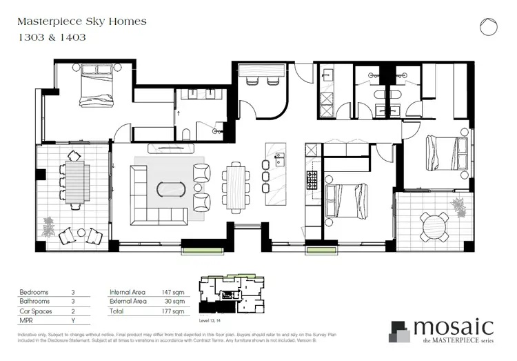 Floorplan of Homely apartment listing, 1303/28 Lissner St, Toowong QLD 4066