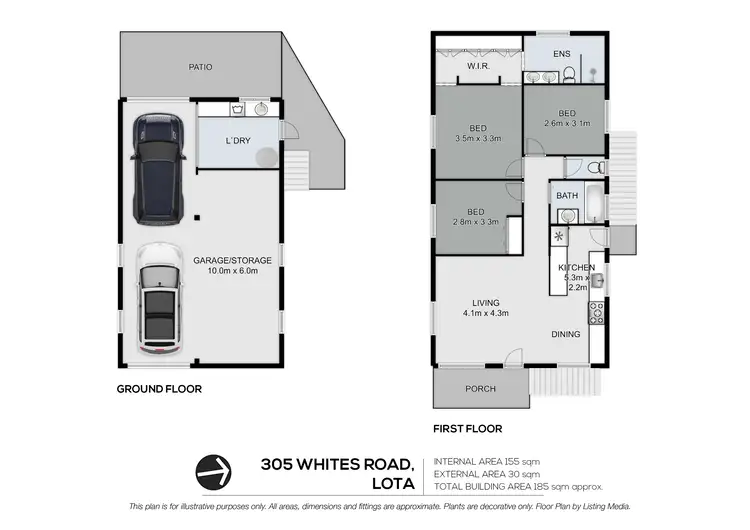 Floorplan of Homely house listing, 305 Whites Road, Lota QLD 4179
