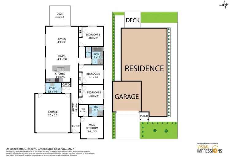 Floorplan of Homely house listing, 21 Benedetto Crescent, Cranbourne East VIC 3977