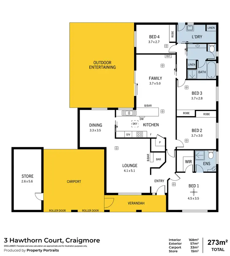 Floorplan of Homely house listing, 3 Hawthorn Court, Craigmore SA 5114