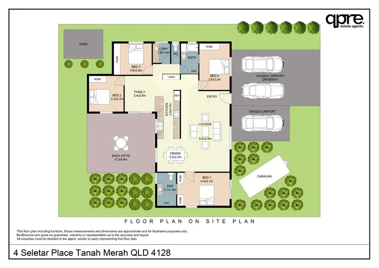 Floorplan of Homely house listing, 4 Seletar Place, Tanah Merah QLD 4128