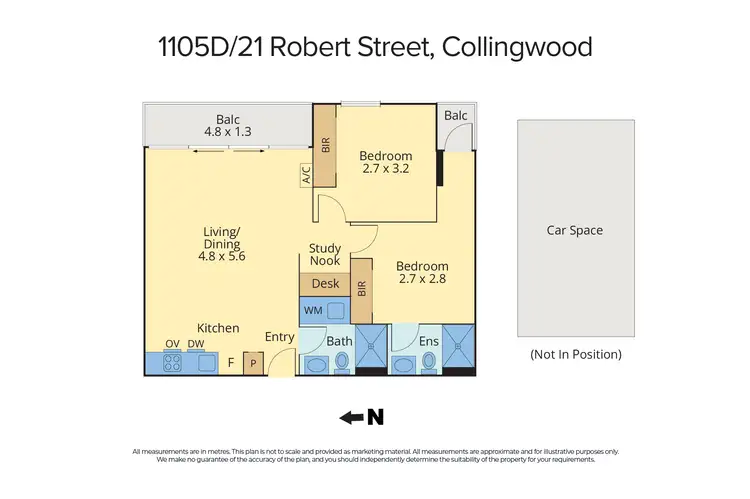 Floorplan of Homely apartment listing, 1105D/21 Robert Street, Collingwood VIC 3066
