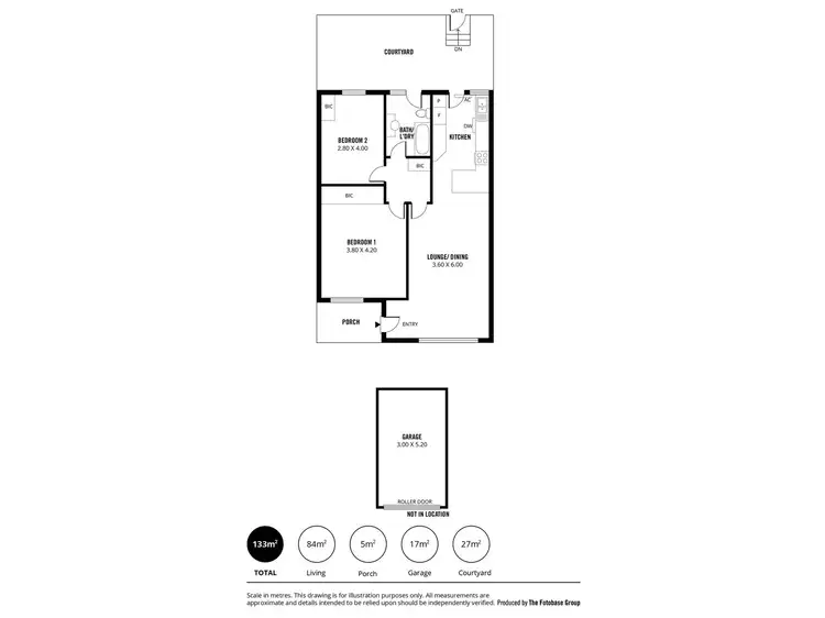 Floorplan of Homely unit listing, 2/20 Patawalonga Frontage, Glenelg North SA 5045
