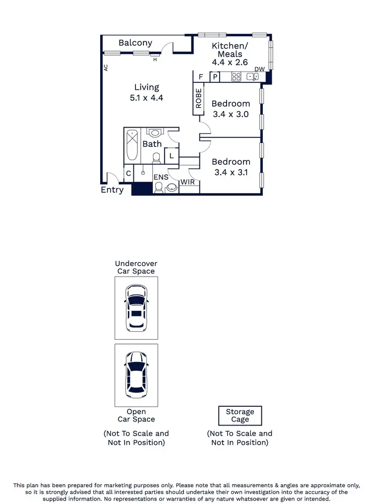 Floorplan of Homely apartment listing, 3/80 Henry Street, Kensington VIC 3031