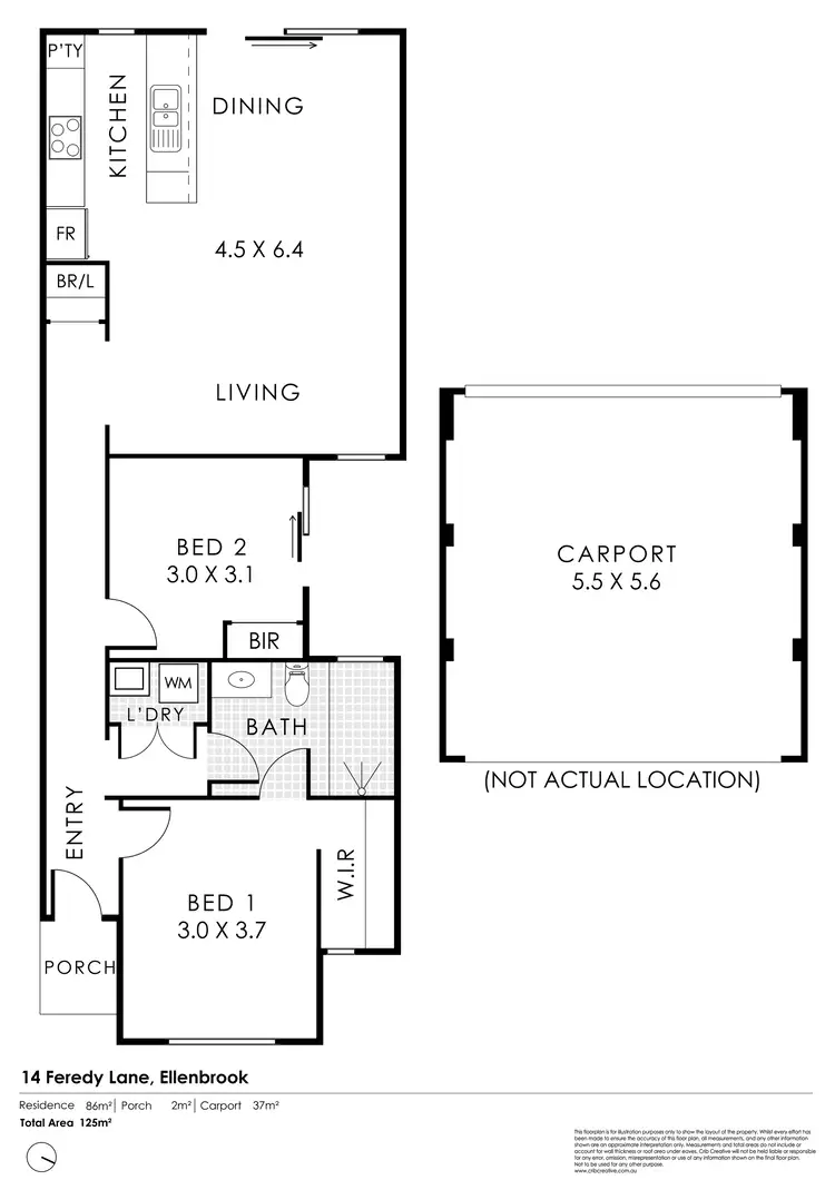 Floorplan of Homely house listing, 14 Feredy Lane, Ellenbrook WA 6069