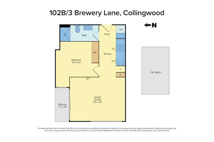 Floorplan of Homely apartment listing, 102B/3 Brewery Lane, Collingwood VIC 3066