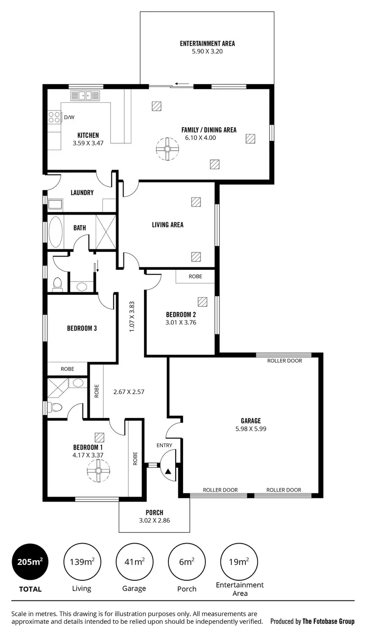 Floorplan of Homely house listing, 25 Hidcote Circuit, Oakden SA 5086